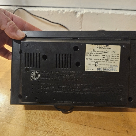 Realistic Chronomatic 211 Wood Grain Digital Alarm Clock AM/FM Radio Tested&Work - Picture 7 of 7